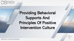 DSPaths Module 113: Providing Positive Behavioral Supports and  Featured Image